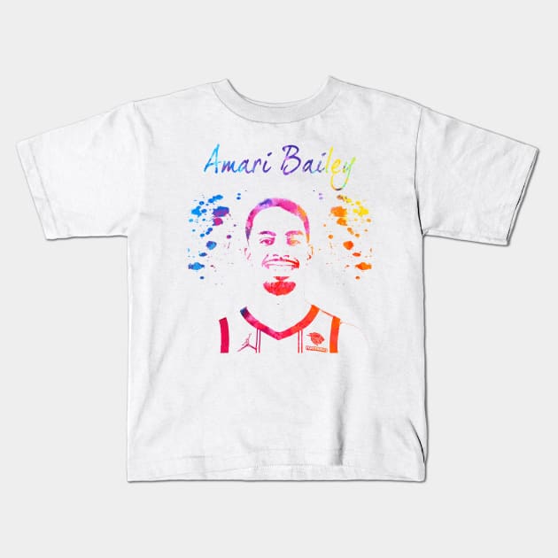 Amari Bailey Kids T-Shirt by Moreno Art